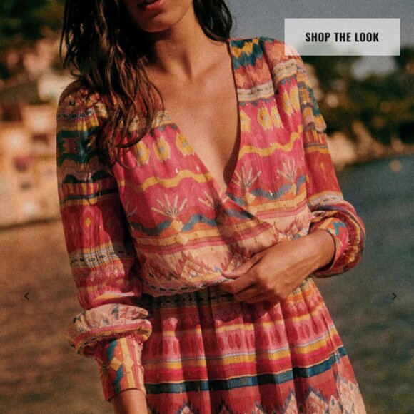 Sezane Barbara Dress Sunshine Print Long Sleeve Size 38 / US 6 - Picture 1 of 13